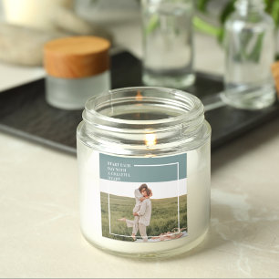 Modernes Foto Grüne Familie Liebliches Geschenk Quadratischer Aufkleber