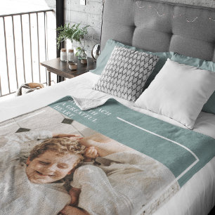 Modernes Foto Grüne Familie Liebliches Geschenk Sherpadecke