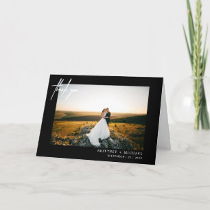 Modernes Foto handschriftlich Danke Black