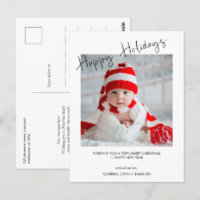 Modernes Foto Happy Holidays Weihnachten Postkarte