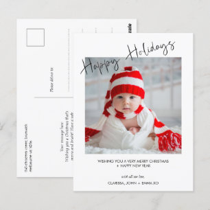Modernes Foto Happy Holidays Weihnachten Postkarte