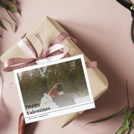 Modernes Foto | Happy Valentines Postkarte
