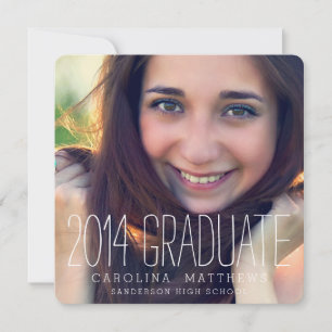 Modernes Foto-Highschool Abschluss-Party Einladung