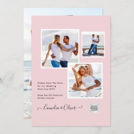 Modernes FOTO Hochzeit Einladung QR CODE UAWG Blus