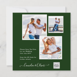 Modernes FOTO Hochzeit Einladung QR CODE UAwg Gree