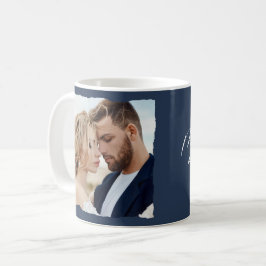 Modernes Foto Hochzeit personalisiert Mr. und Mrs. Kaffeetasse