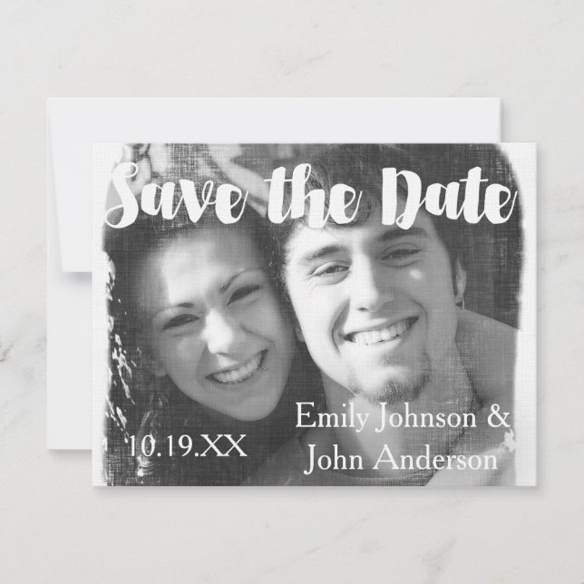 Modernes Foto Hochzeit rettet das Datum Save The Date (Vorderseite)