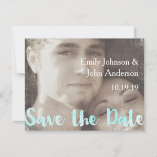 Modernes Foto Hochzeit rettet das Datum Save The Date