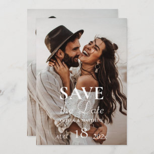Modernes Foto Hochzeit rettet die Termine Save The Date