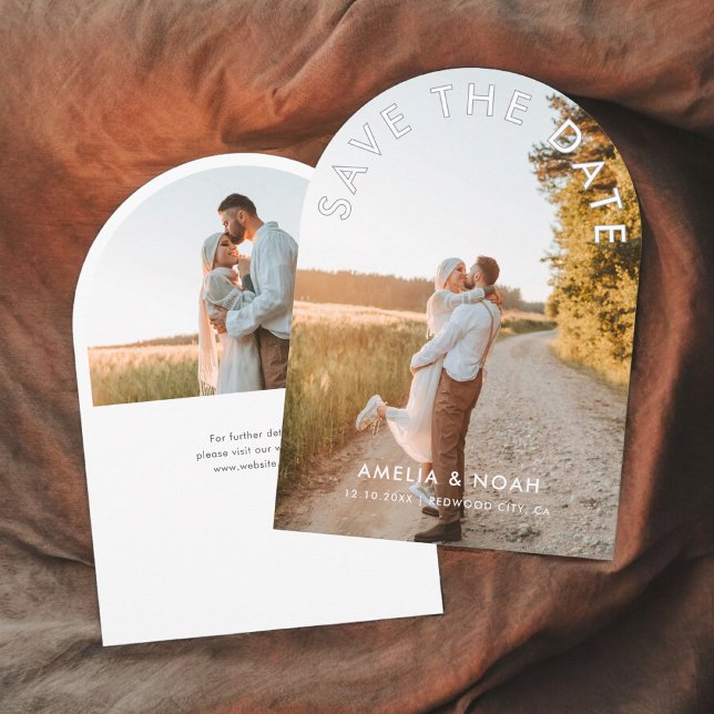 Modernes Foto-Hochzeit spart das Datum Einladung (Von Creator hochgeladen)