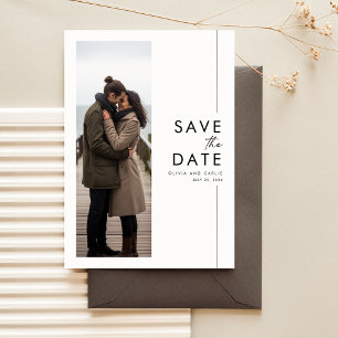Modernes Foto Hochzeitstag Rett Einladung