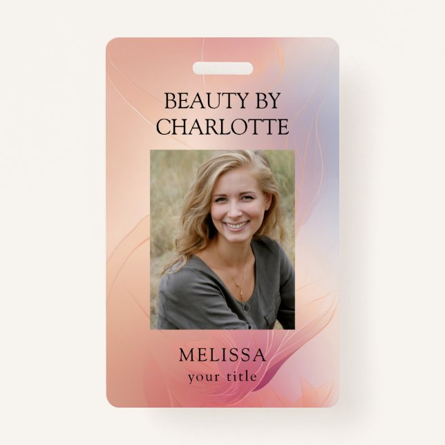 Modernes Foto-ID-Abzeichen für Mitarbeiter Ausweis (Vorderseite)