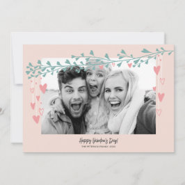 Modernes Foto im Familienherz Feiertagskarte