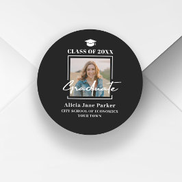 Modernes Foto im Jahr 2025 Runder Aufkleber