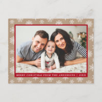 Modernes Foto Kraft Snowflake Holiday