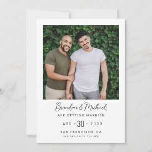 Modernes Foto LGBTQ Save the Date