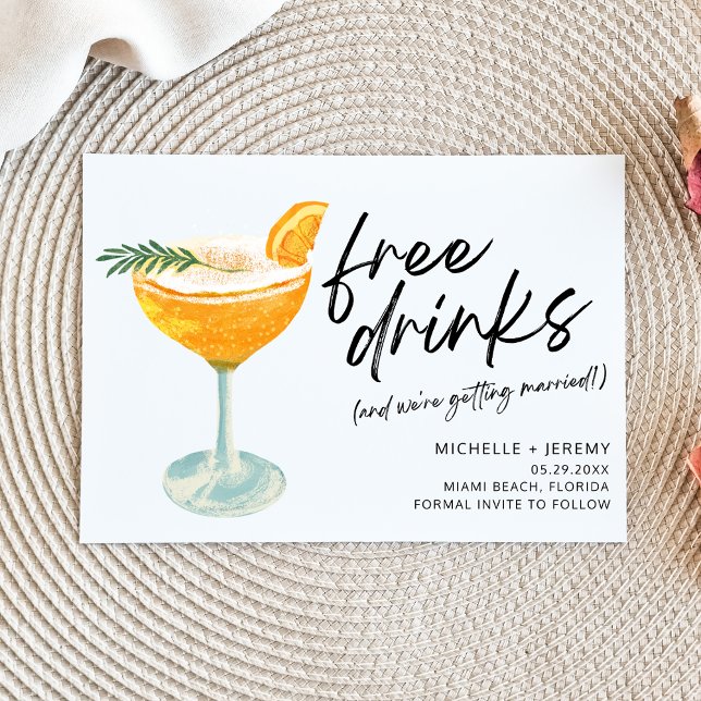 Modernes Foto lustige Hochzeiten retten das Datum Save The Date (Von Creator hochgeladen)