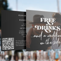 Modernes Foto lustige lässige QR CODE Hochzeit