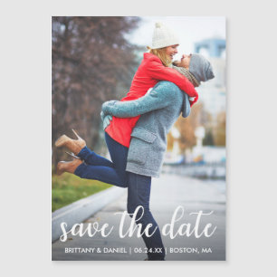 Modernes Foto Magnetic Save the Date Magnetkarte