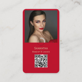 Modernes Foto-Make-up-Geschäftskarten-Logo Barcode Visitenkarte