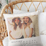Modernes Foto Minimalistisch Best Friends BESTE FR Kissen<br><div class="desc">Design setzt sich aus lustiger und spielerischer Typografie mit Sans Serif und Serif Schriftart zusammen. Fügen Sie ein benutzerdefiniertes Foto hinzu.</div>