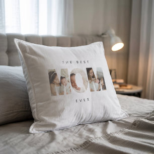 Modernes Foto Minimalistisch Beste Mama Kopfkissen Kissen