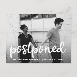 Modernes Foto mit dicken Skripten Hochzeitsaufschu Ankündigungspostkarte