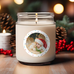 Modernes Foto mit farbenfrohen Lichtern Runder Aufkleber