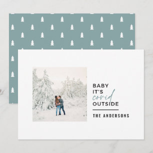 Modernes Foto mit minimaler Typografie Feiertagskarte