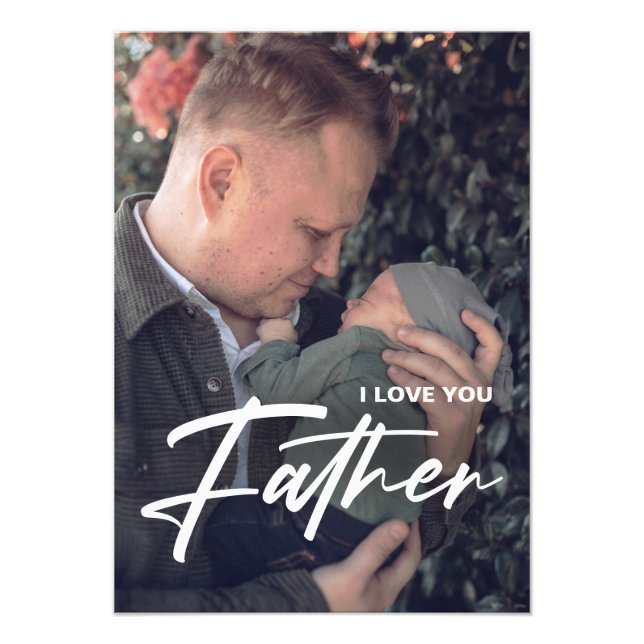 Modernes Foto mit minimalistischer Begrüßungskarte (Vorne)