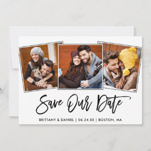 Modernes Foto mit Pinselschrift 3 Rette unsere Dat Save The Date