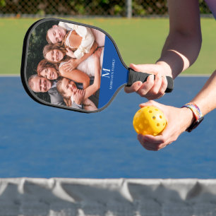 Modernes Foto Monogram Name Pickleball Paddle
