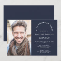 Modernes Foto Navy Male 21. Geburtstag Party