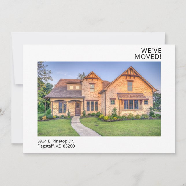 Modernes Foto Neue Zuhause Ankündigung (Vorderseite)