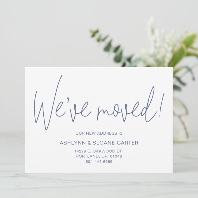 Modernes Foto Neue Zuhause Ankündigung (Stehend Vorderseite)