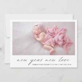 Modernes Foto Niedlich Holiday Birth Ankündigung