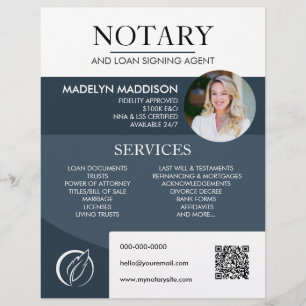 Modernes Foto Notar & Loan Signing Agent Flyer