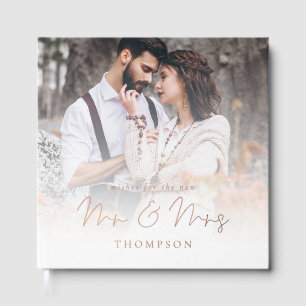 Modernes Foto Overlay Hochzeitgästebuch Gästebuch