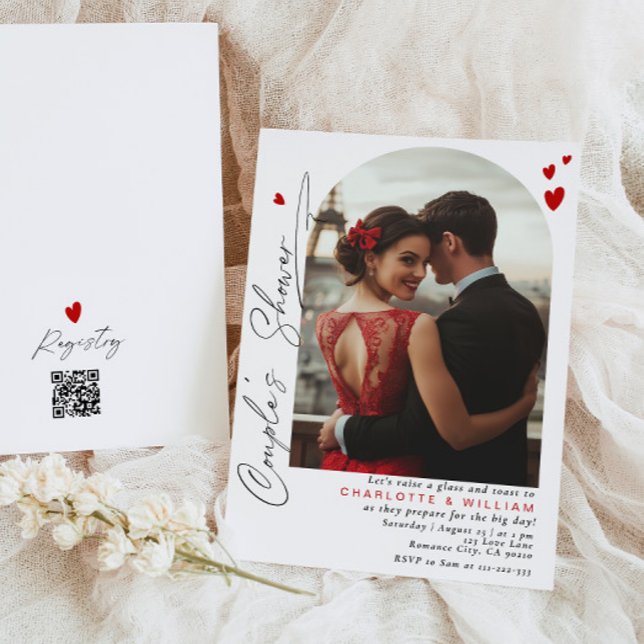 Modernes Foto Paare Dusche Einladung (Von Creator hochgeladen)