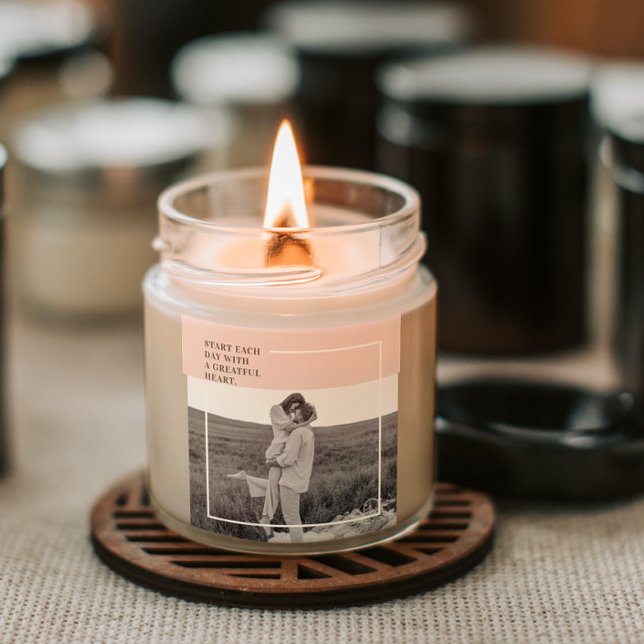 Modernes Foto Pastel Pink Familie Liebliches Gesch Quadratischer Aufkleber (Von Creator hochgeladen)