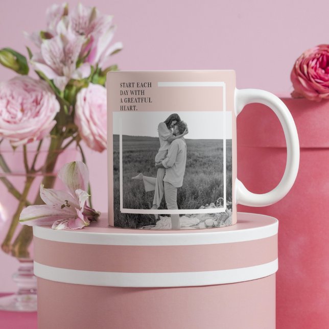 Modernes Foto Pastel Pink Familie Liebliches Gesch Tasse (Von Creator hochgeladen)