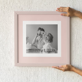 Modernes Foto Pastell Pink Einfaches Geschenk Poster