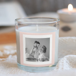 Modernes Foto Pastell Pink Einfaches Geschenk Quadratischer Aufkleber