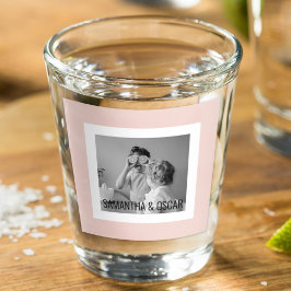 Modernes Foto Pastell Pink Einfaches Geschenk Schnapsglas