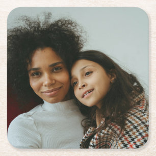 Modernes Foto Personalisiert Rechteckiger Pappuntersetzer