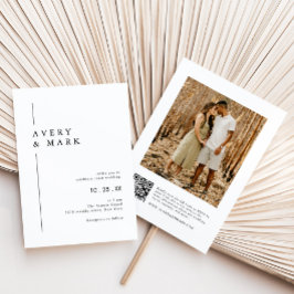 Modernes Foto QR Code Hochzeit Einladung