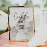 Modernes Foto QR Code Hochzeitmenü Tischnummer<br><div class="desc">Moderne Foto QR Code Wedding Menu Tischnummer</div>