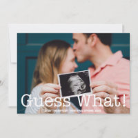 Modernes Foto raten Sie was! Schwangerschaftsankün