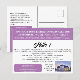 Modernes Foto Real Anwesen abgelaufen Liste Postkarte