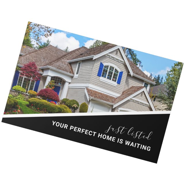 Modernes Foto Real Anwesen Marketing Postkarte (Real Estate Marketing Postcard)